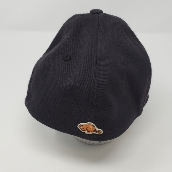 ROOTS CANADA BLACK BASEBALL HAT CAP WOOL BLEND FITTED MEN SMALL MEDIUM - Picture 4 of 13